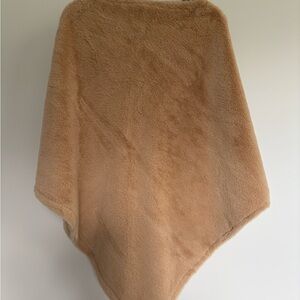 Soft Tan Faux Fur Poncho